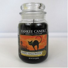 New Yankee Candle Housewarmer LG 22oz Happy Halloween Jar Candle Black Licorice 886860152482  362384135738